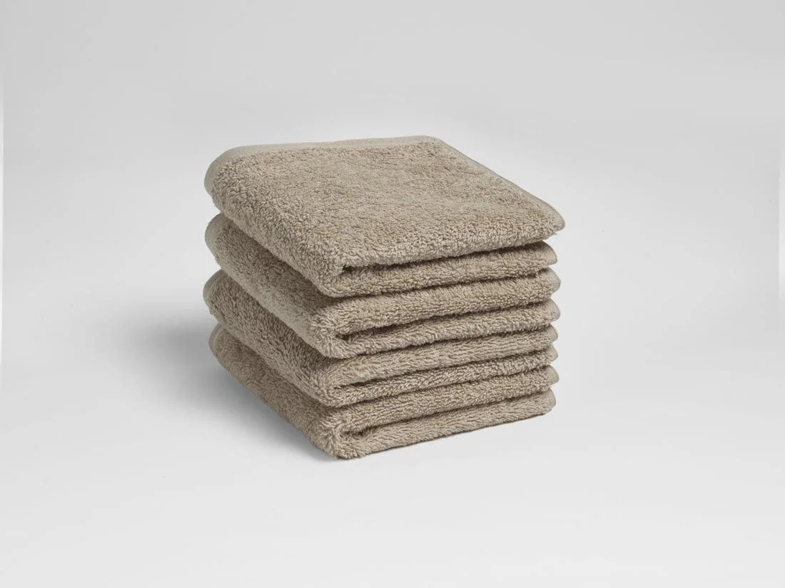 Gastendoekjes terry warm taupe 30x50 - 4 st
