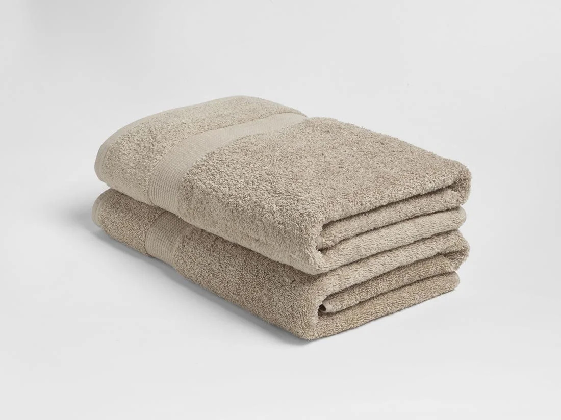 Douchelakens terry warm taupe 70x140 - 2 st