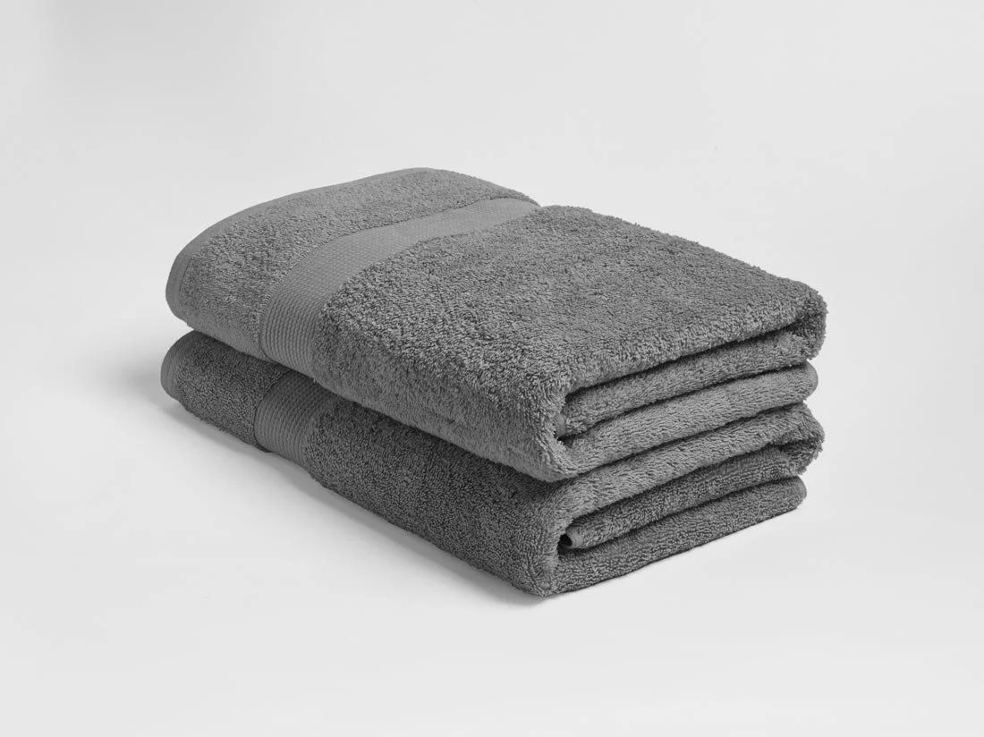 Douchelakens terry dark grey 70x140 - 2 st