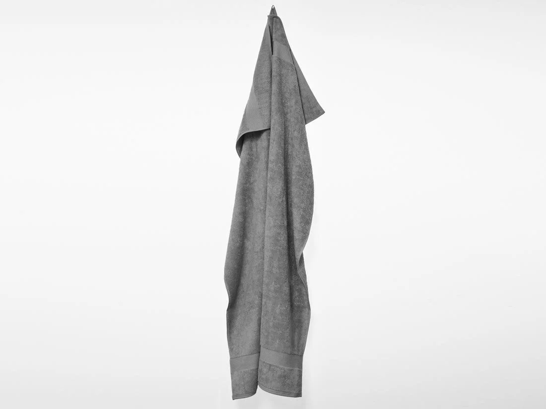 Badlaken terry dark grey 100x150 - 1 st