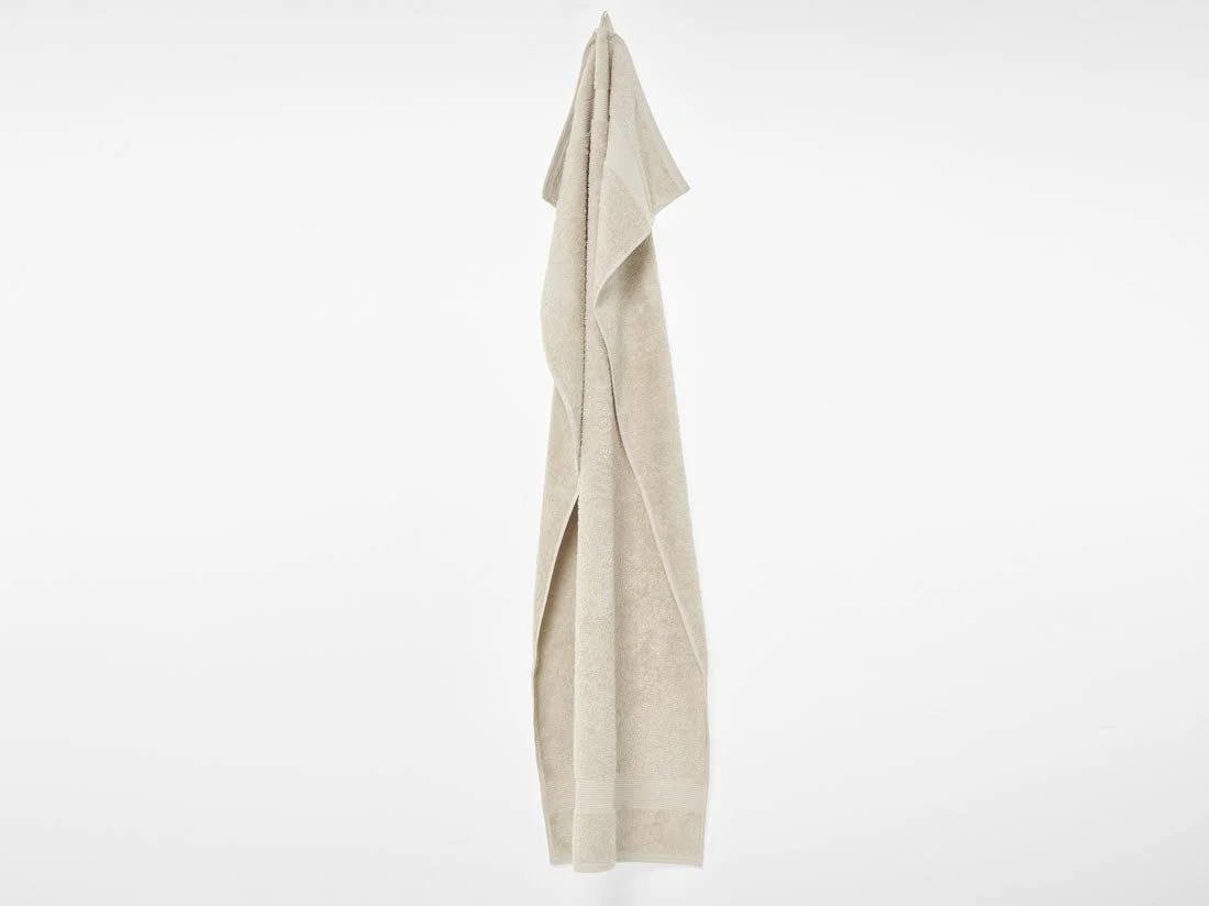 Douchelakens terry white sand 70x140 - 2 st