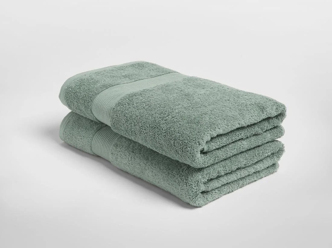 Douchelakens terry sea green 70x140 - 2 st