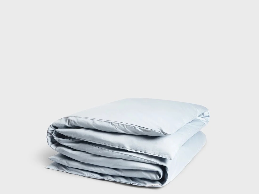 Dekbedovertrek katoen satijn sky blue - zonder slopen