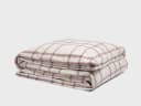 Dekbedovertrek flanel mauve check - zonder slopen