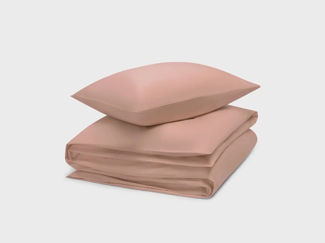 Dekbedovertrek katoen satijn cosmea pink