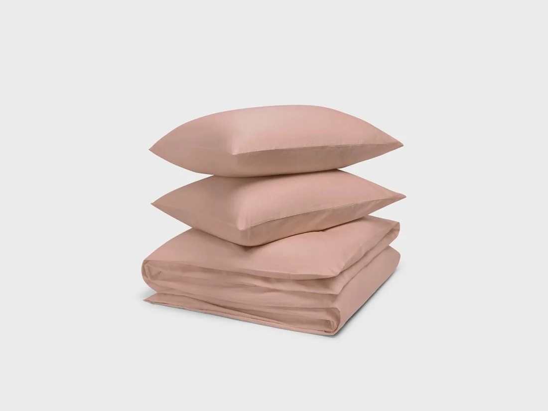 Dekbedovertrek katoen satijn cosmea pink