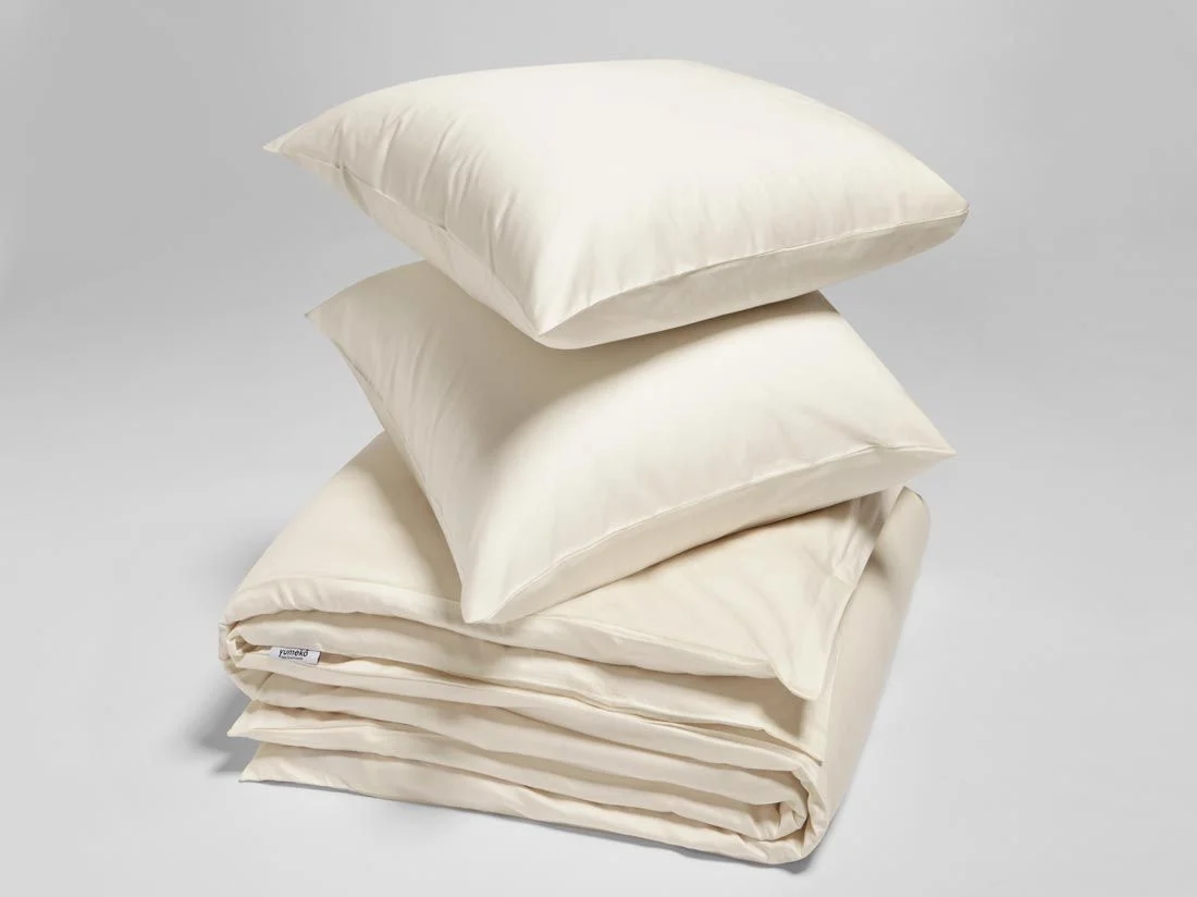 Dekbedovertrek katoen satijn natural