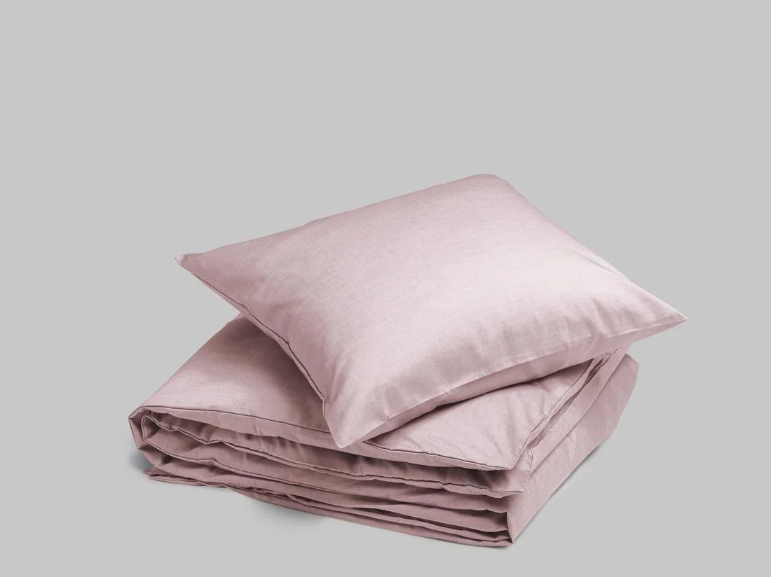 Dekbedovertrek katoen Tencel™ rose chambray 140x220 + 1/60x70