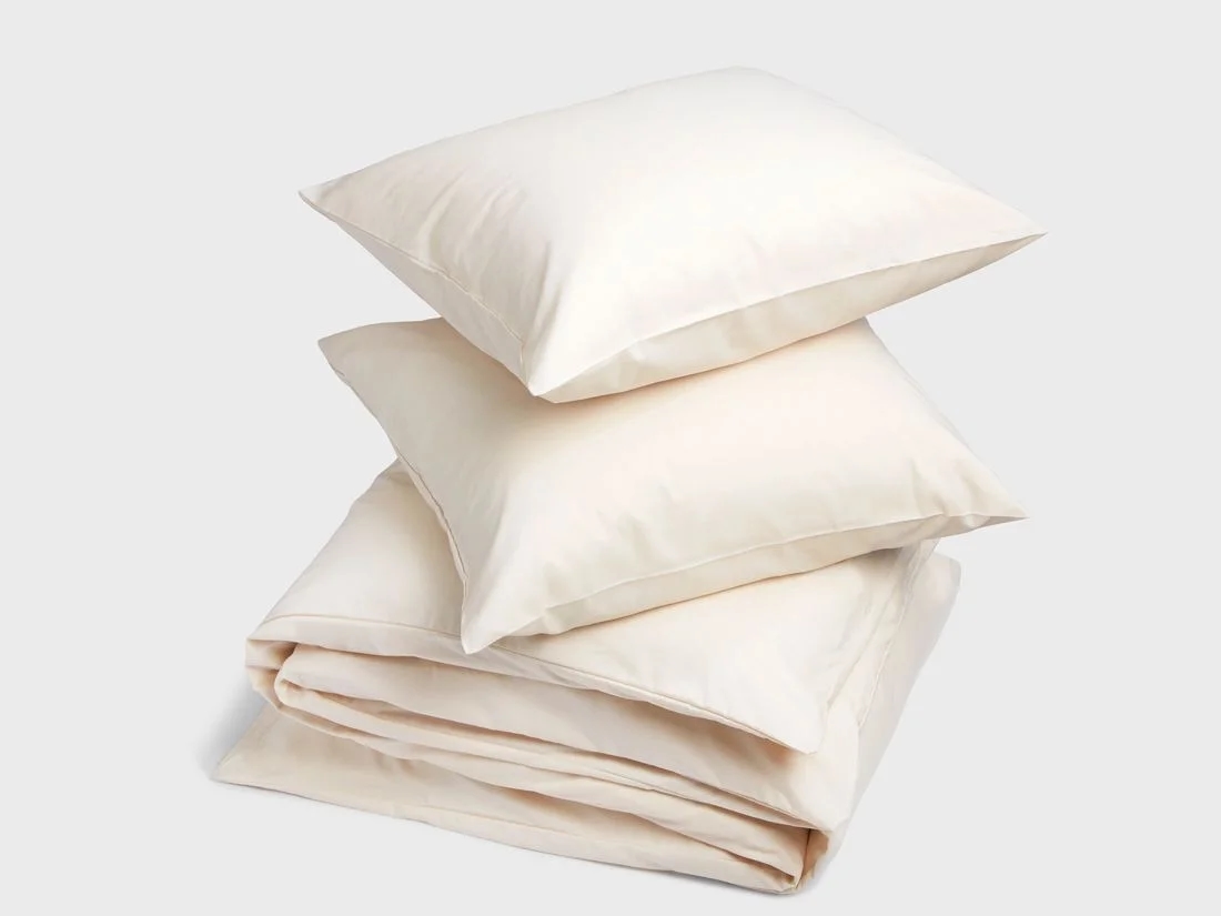 Dekbedovertrek katoen TENCELâ„¢ latte chambray