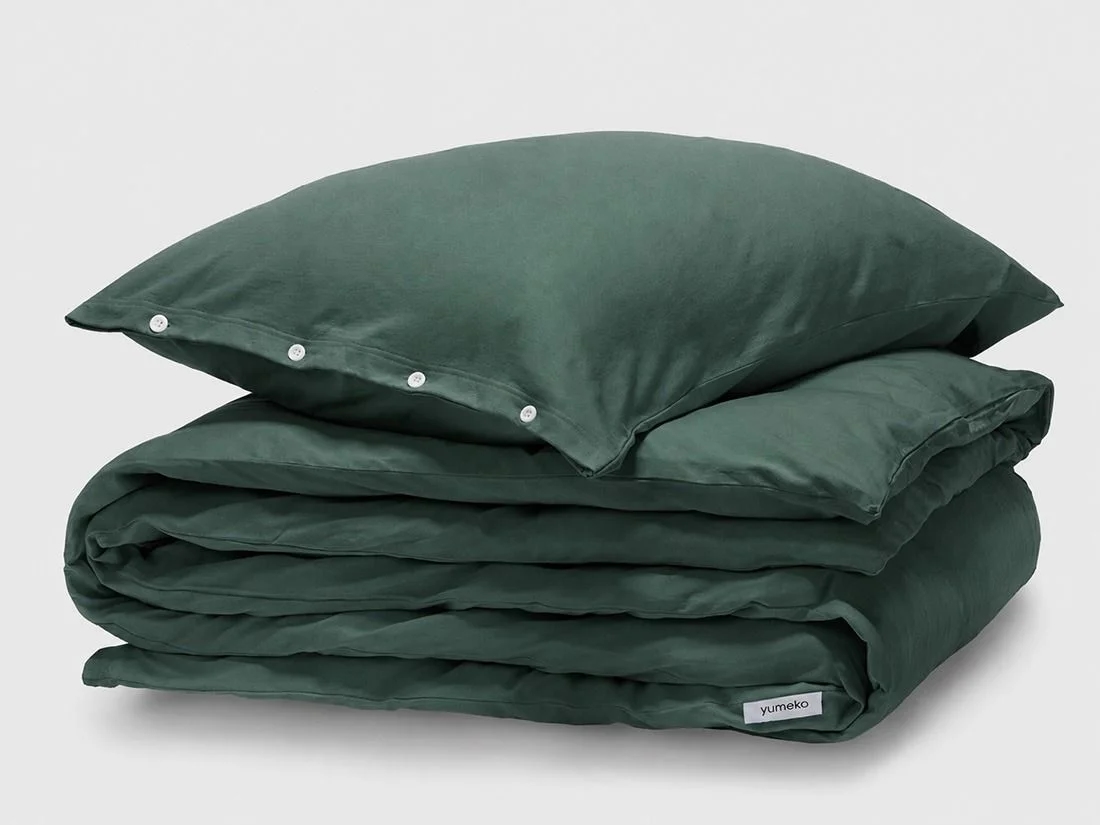 Dekbedovertrek jersey pine green