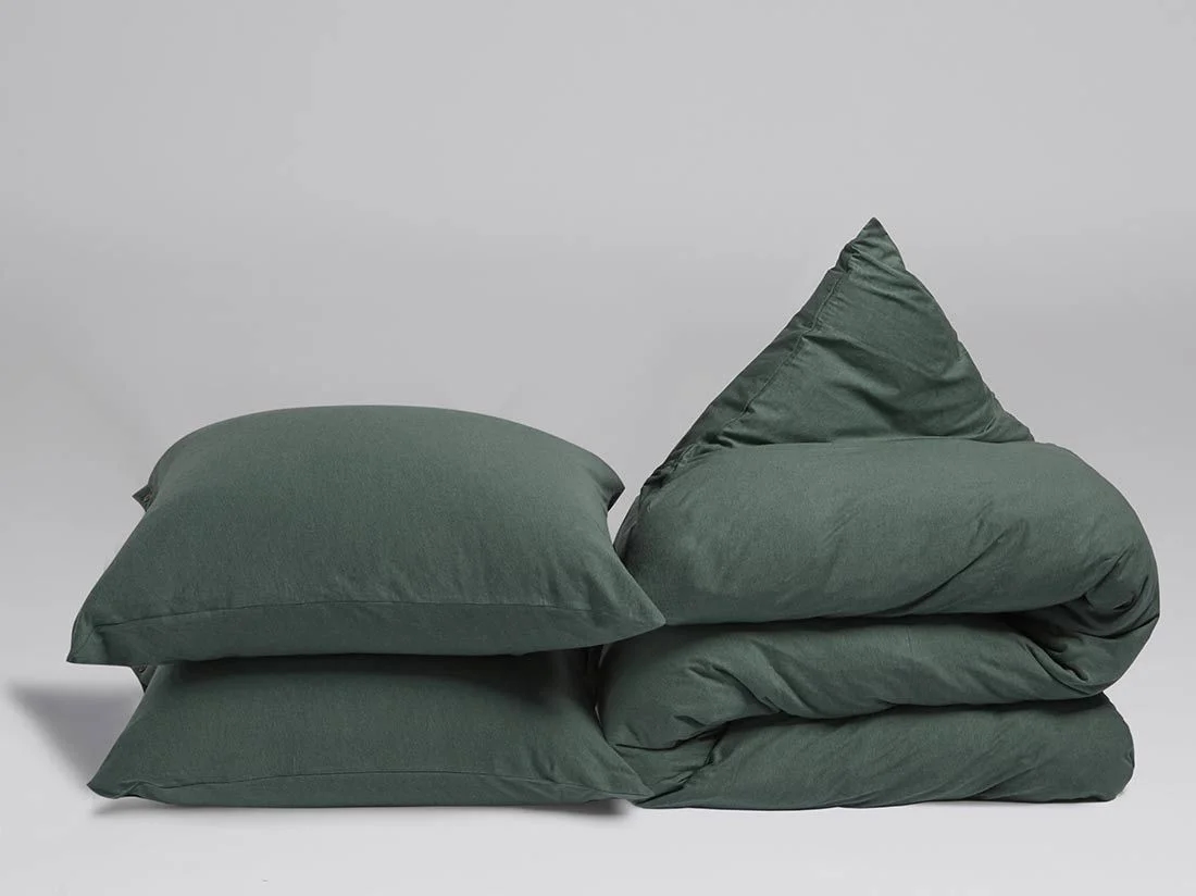 Dekbedovertrek jersey pine green