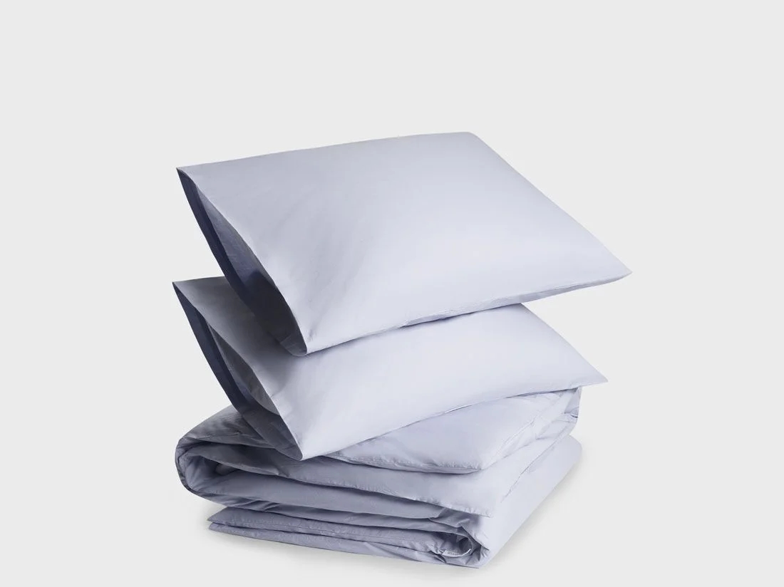 Dekbedovertrek percal katoen lavender blue