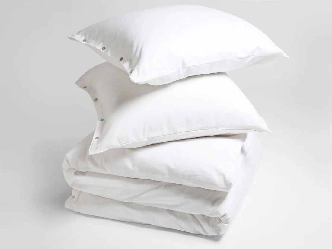 Dekbedovertrek flanel pure white