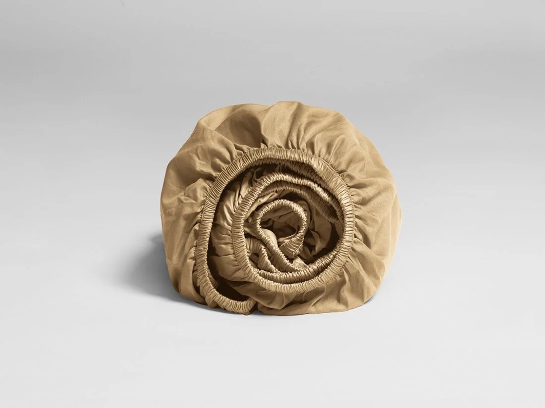 Hoeslaken katoen satijn honey