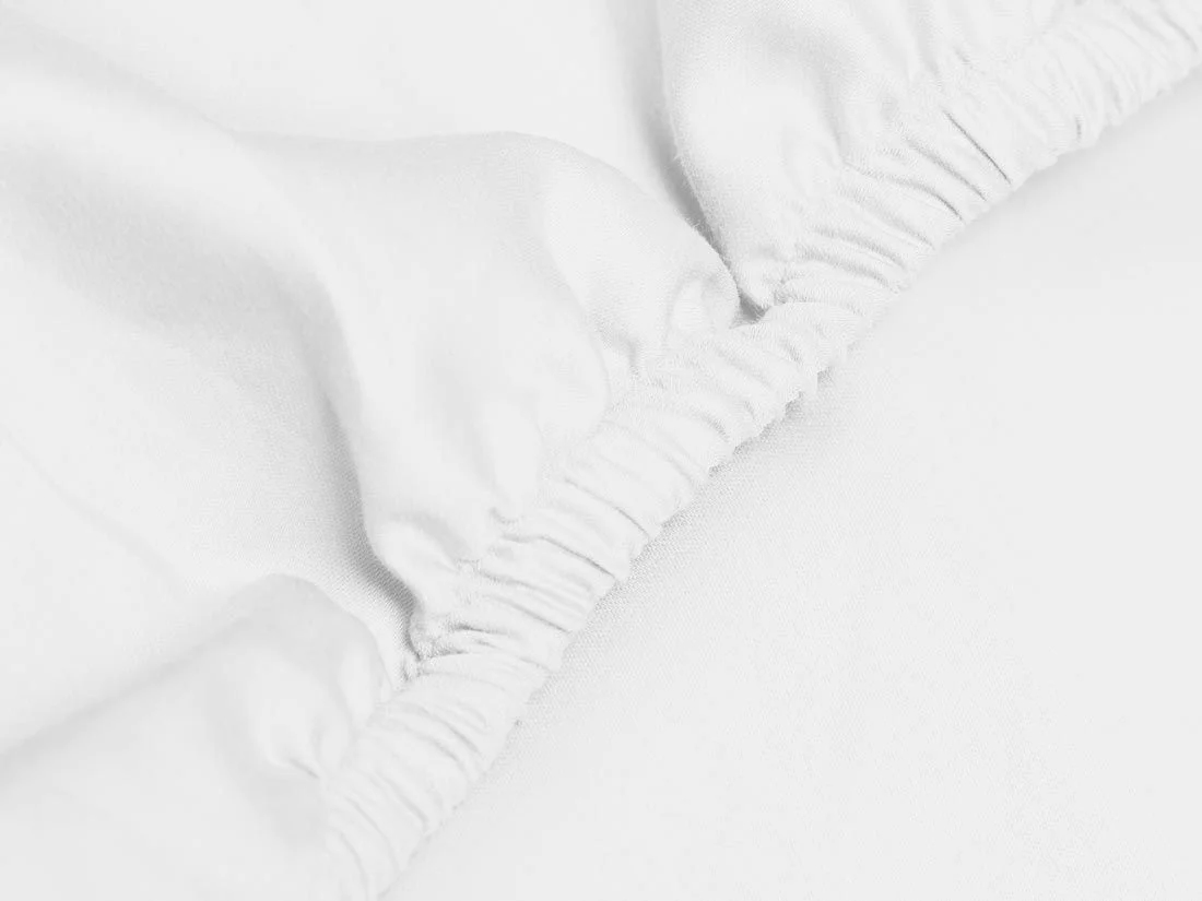 Kinderhoeslaken katoen satijn pure white