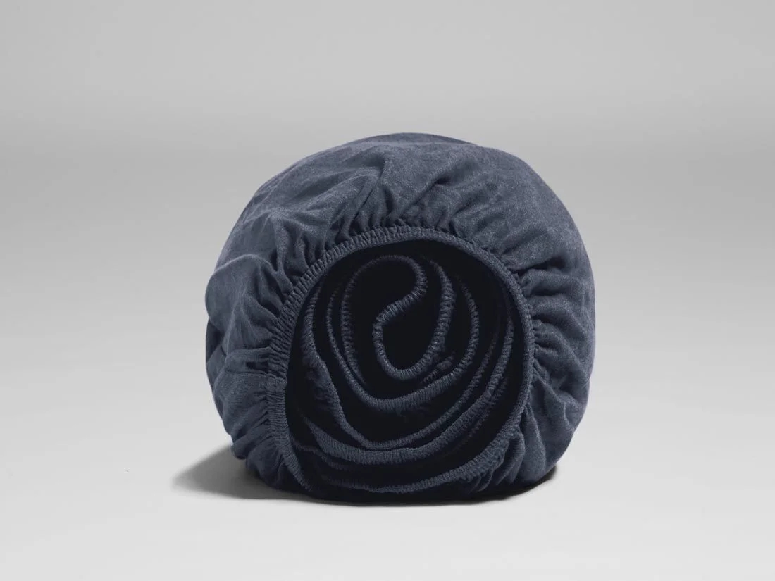 Hoeslaken jersey indigo blue