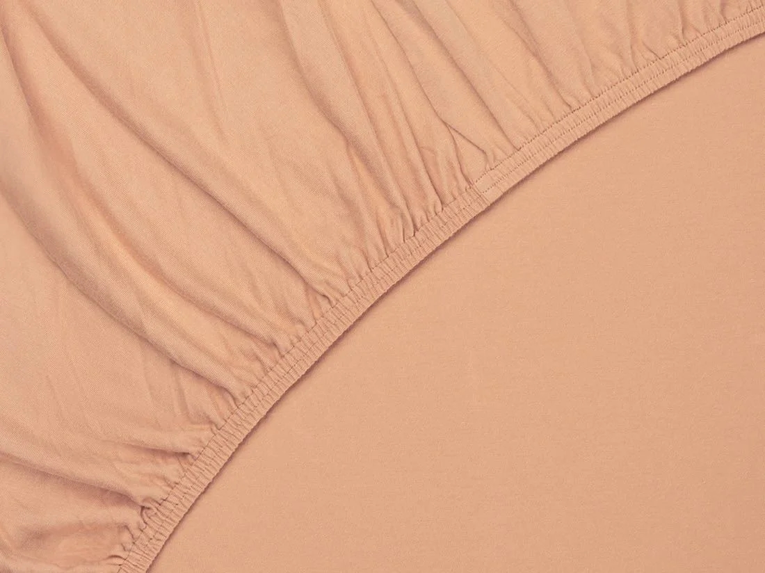 Kinderhoeslaken jersey perfect peach 60x120x15