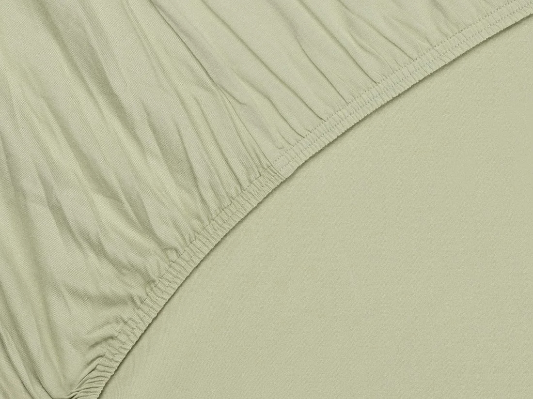 Hoeslaken jersey pistachio green