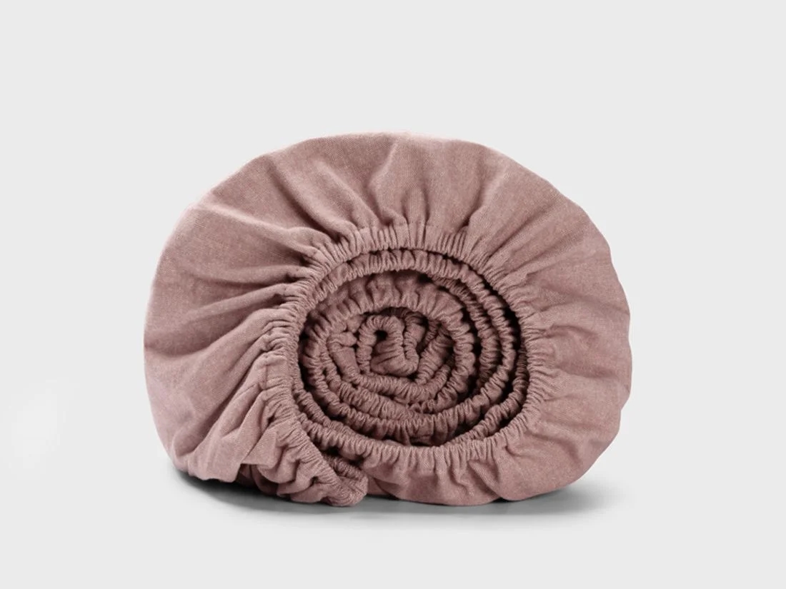 Hoeslaken flanel mauve chambray