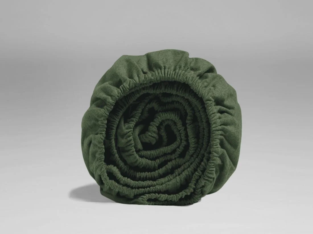 Hoeslaken flanel moss green