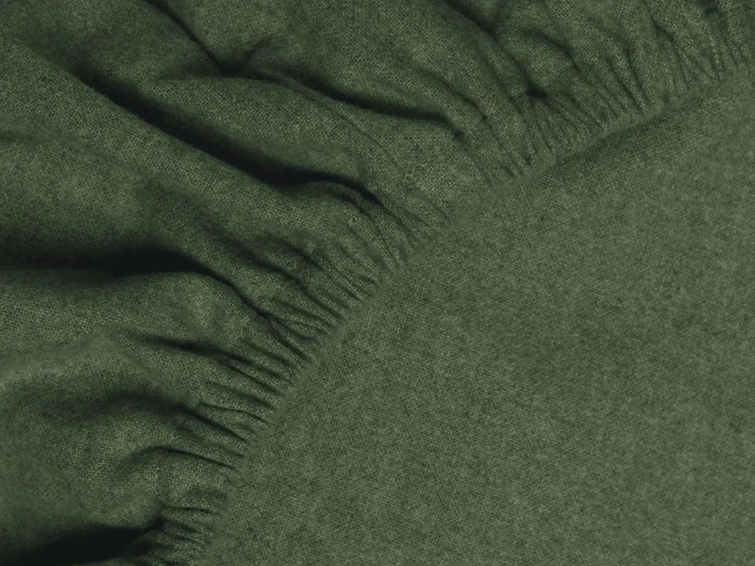 Hoeslaken flanel moss green