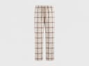 Pyjamabroek dames flanel mauve check