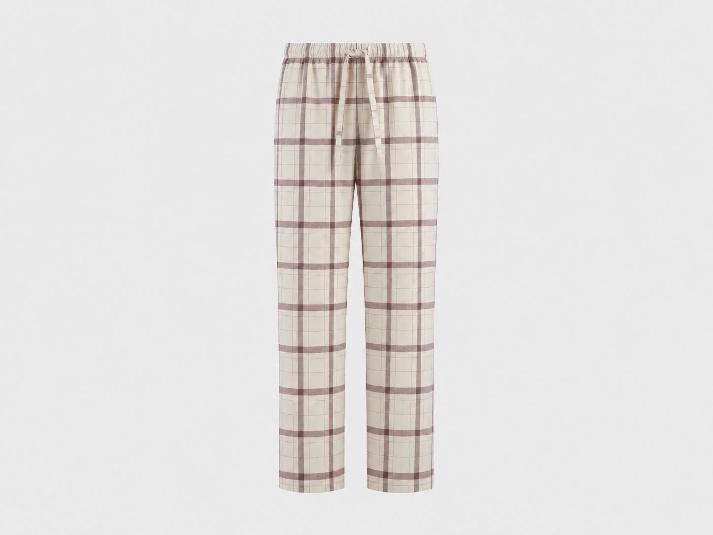 Pyjamabroek dames flanel mauve check