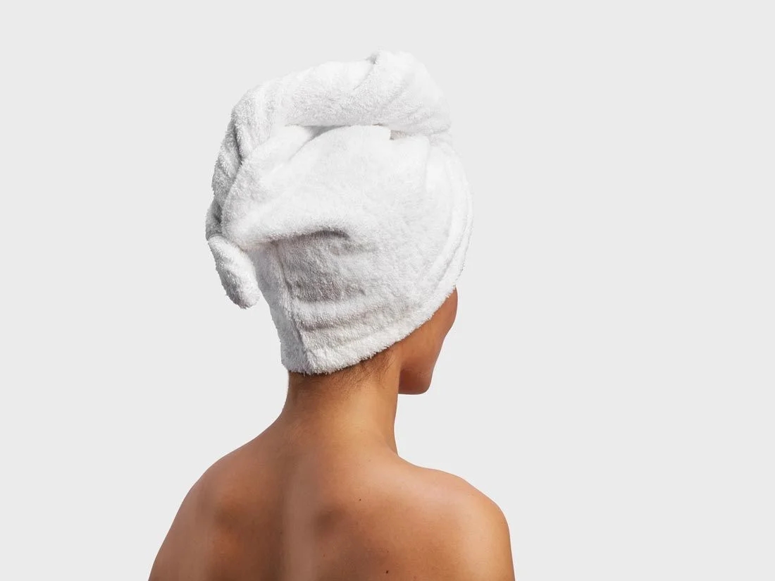 Haarhanddoek terry pure white