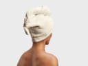 Haarhanddoek terry white sand