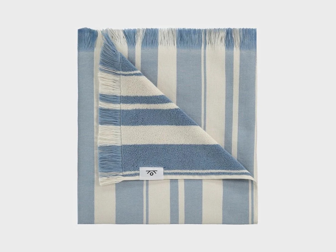 Hamamdoek Faded Blue Stripe 100x180 - 1 st.