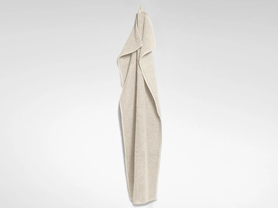 Handdoeken dots white sand 50x100