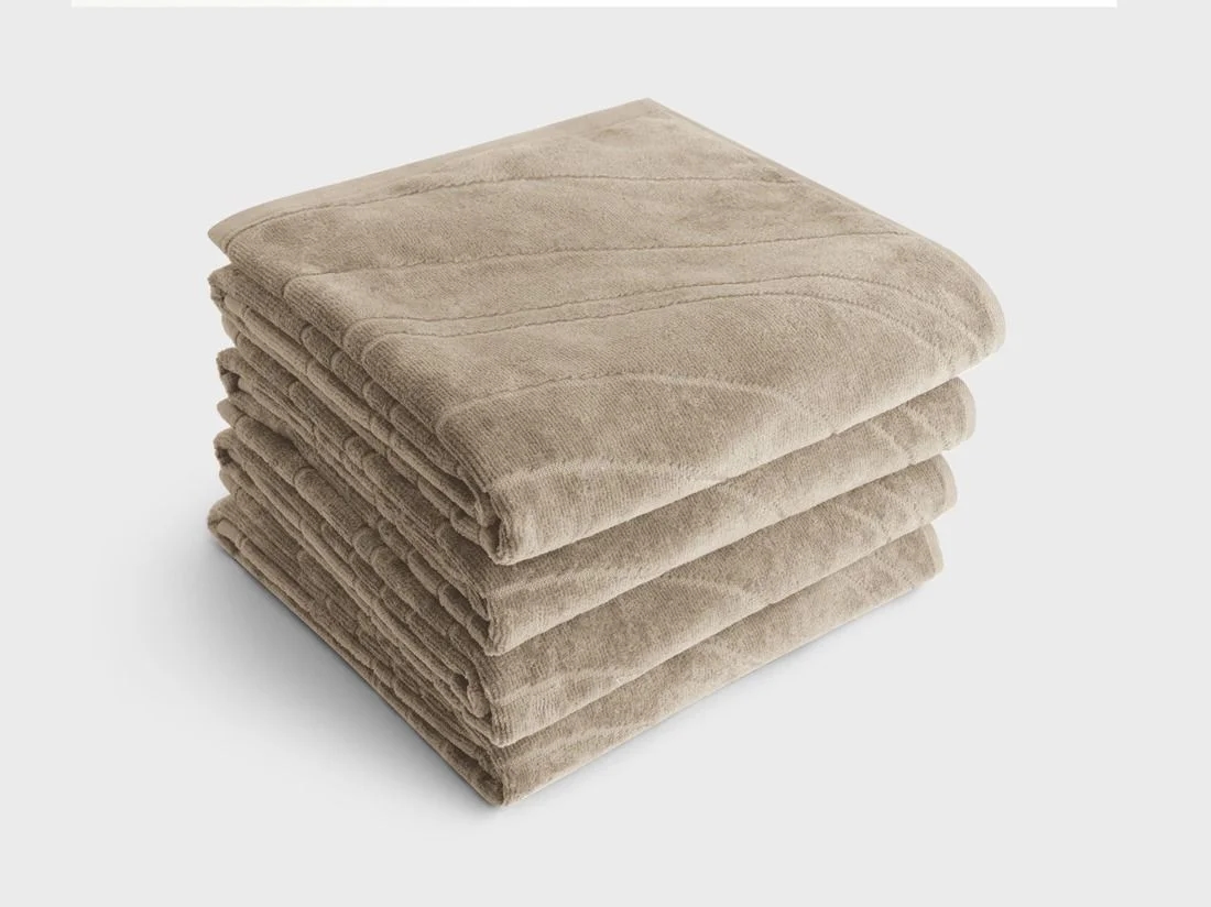 Handdoeken velours classic taupe 50x100 - 4 st