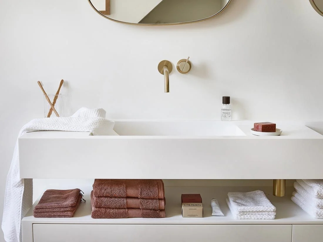 Handdoeken terry blush rose 50x100