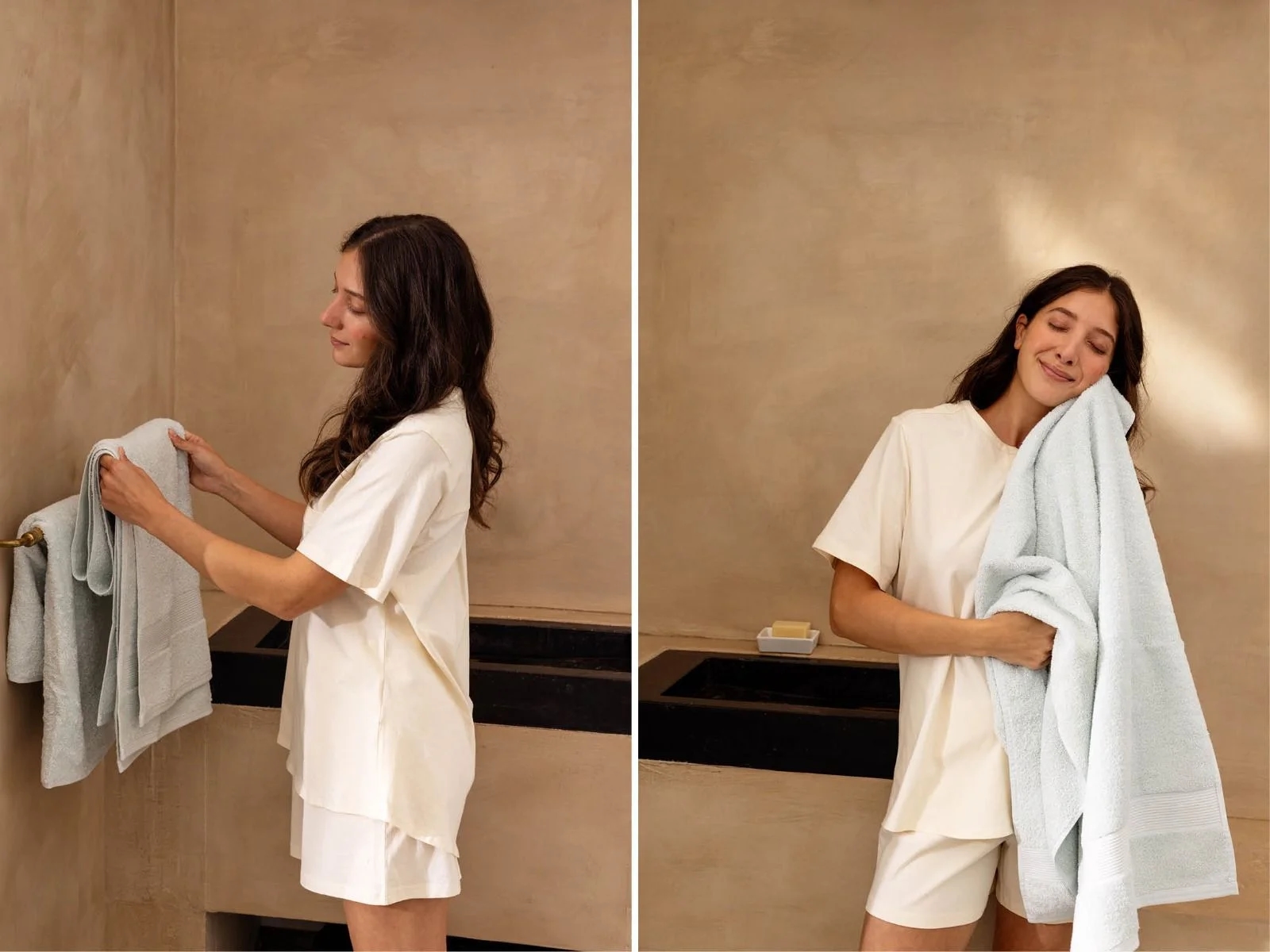 Badlaken terry bubble blue 100x150 - 1 st