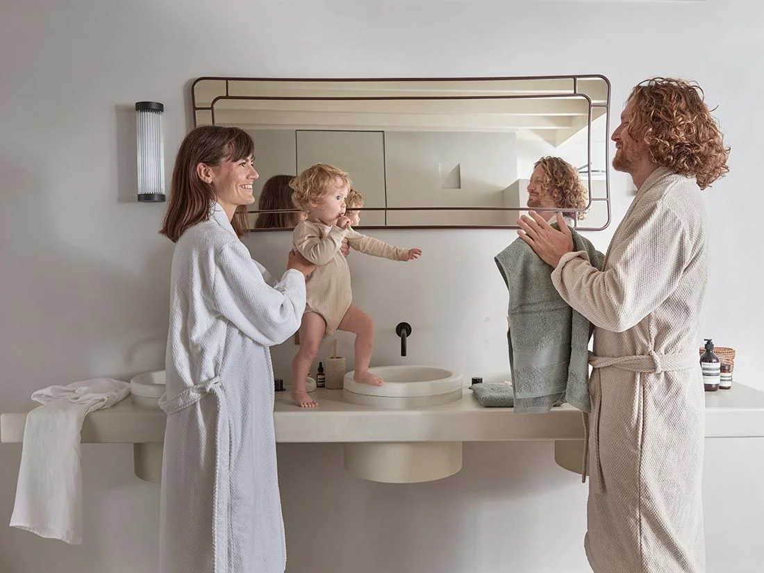 Badjas mini dots pure white XL