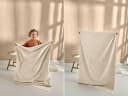Strandlaken velours seashell soft sand 86x140