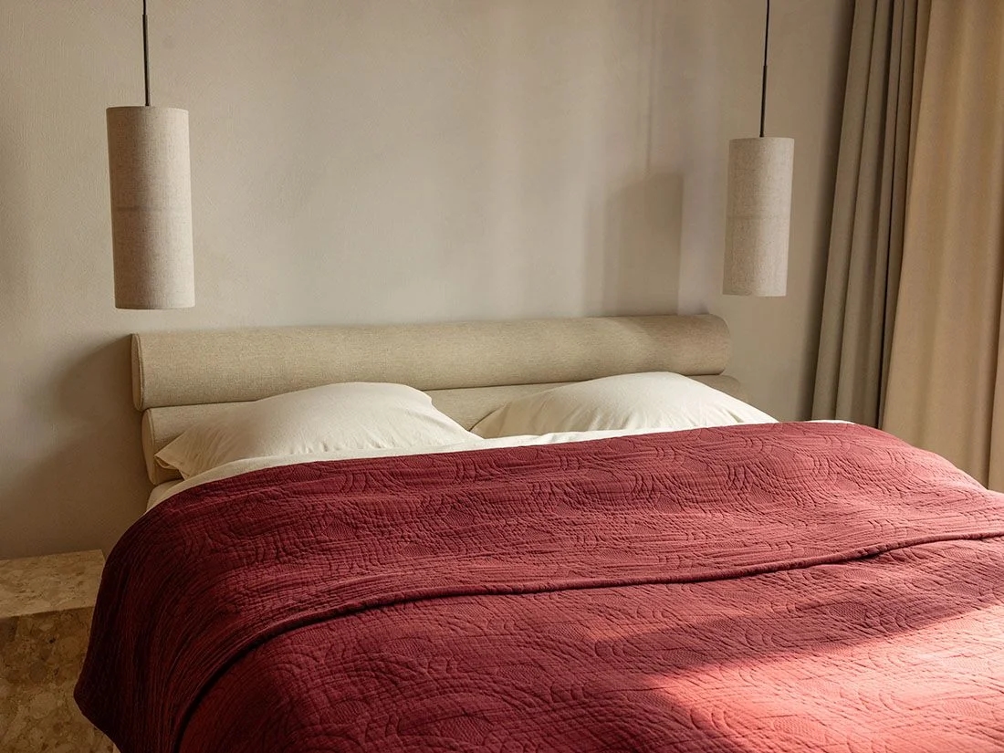 Sprei mousseline katoen arch bordeaux