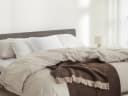 Merinowollen deken chestnut melange 150x210
