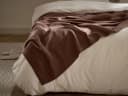 Deken katoen rib cocoa brown 150x210