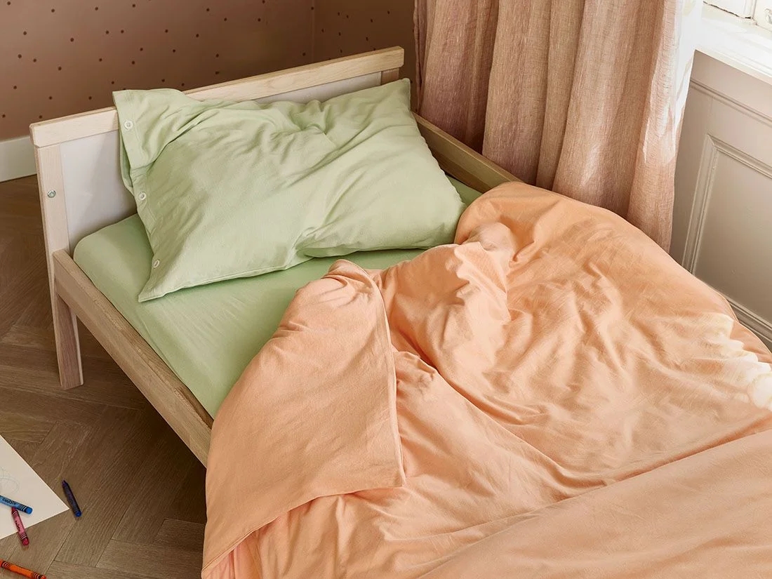 Kinderhoeslaken jersey pistachio green