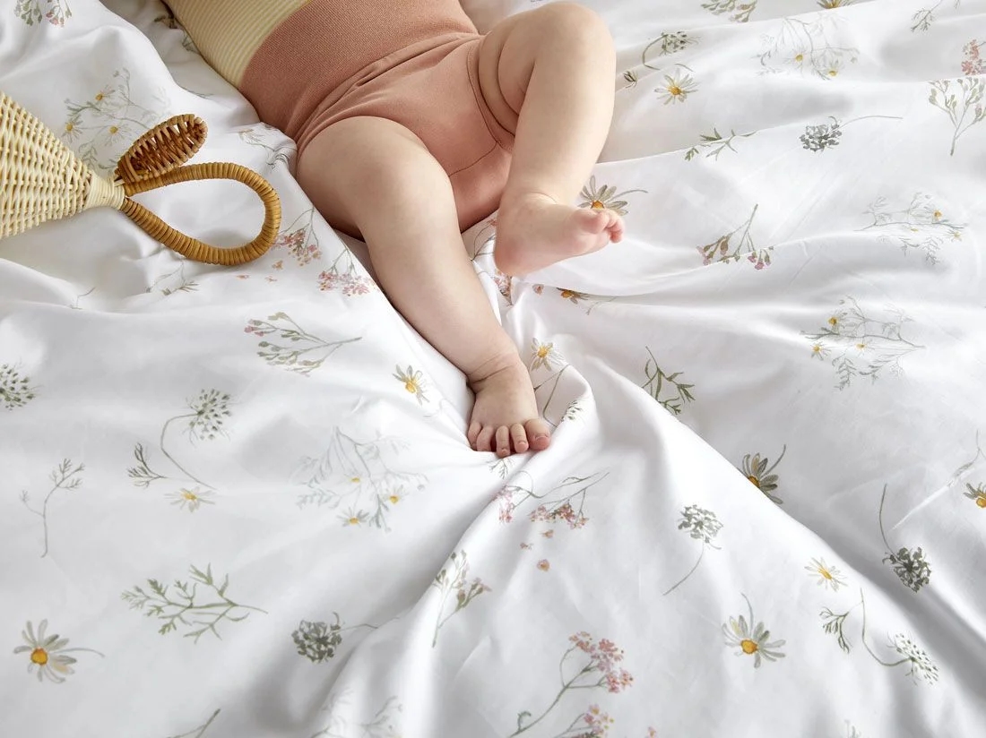 Kinderdekbedovertrek katoen satijn meadow