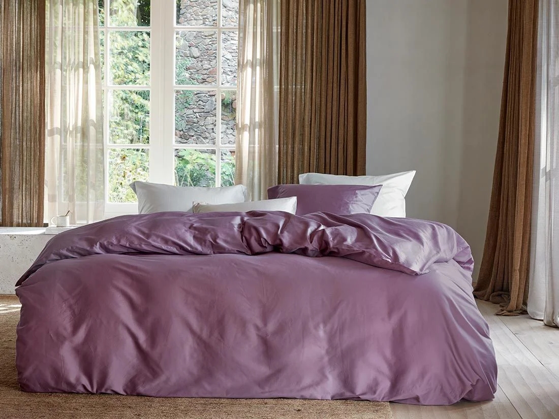 Dekbedovertrek katoen satijn amethyst 240x220 + 2/60x70