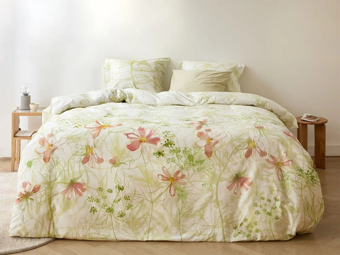 Dekbedovertrek katoen satijn cosmea