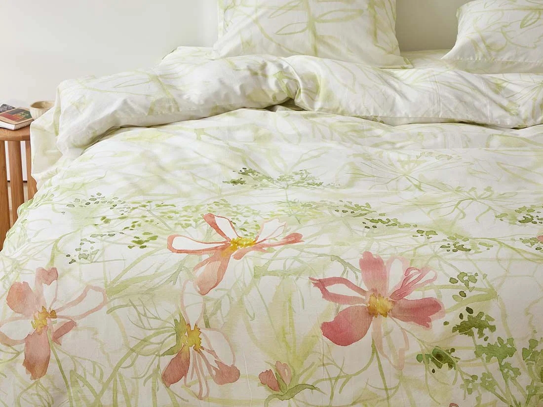 Dekbedovertrek katoen satijn cosmea