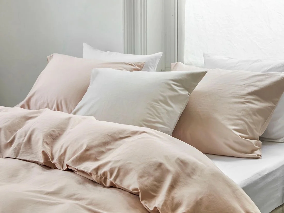 Kussensloop katoen satijn dusty rose