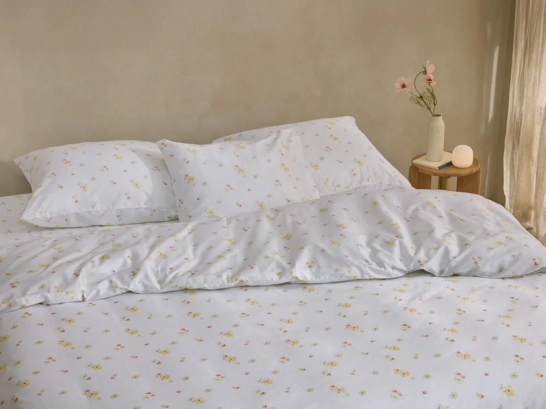Dekbedovertrek katoen satijn flower valley