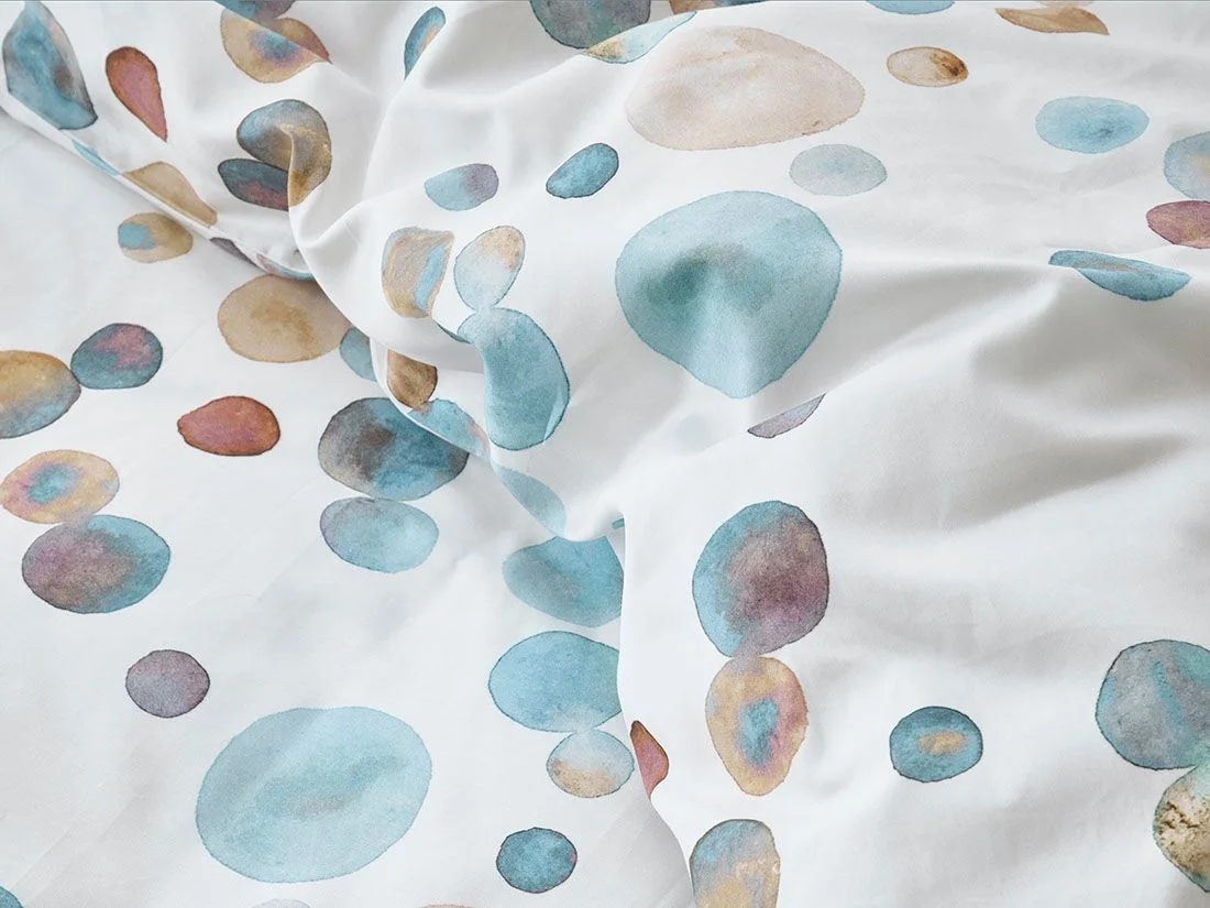 Dekbedovertrek katoen satijn watercolor dots multicolor