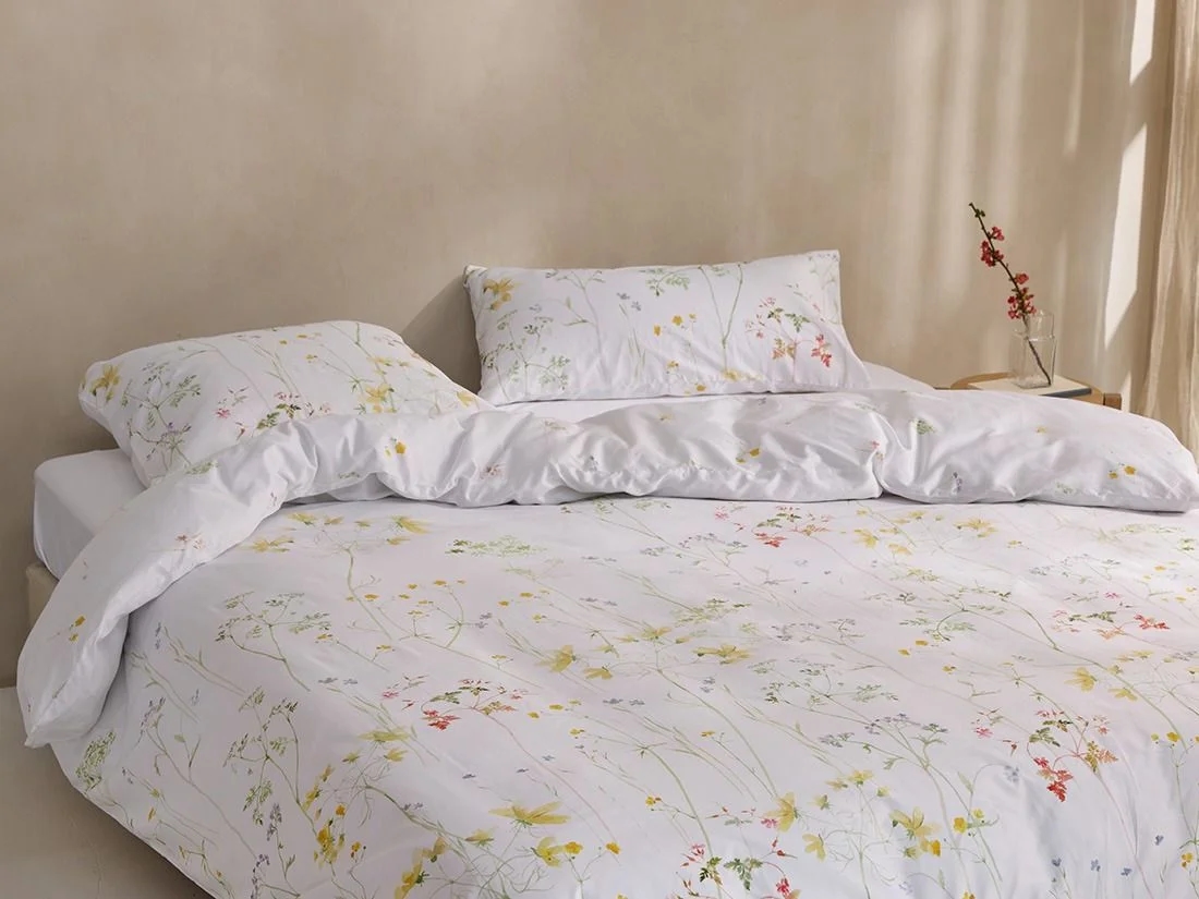 Dekbedovertrek katoen satijn wild flowers