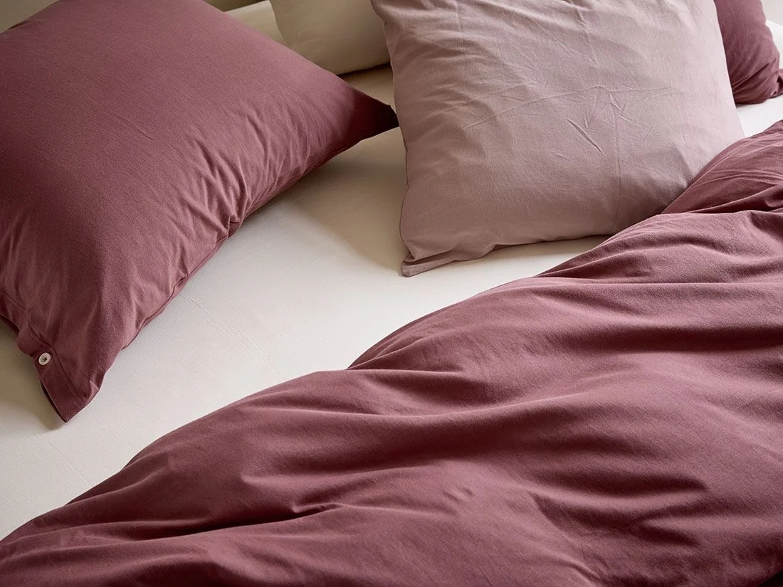 Kussensloop jersey evening rose