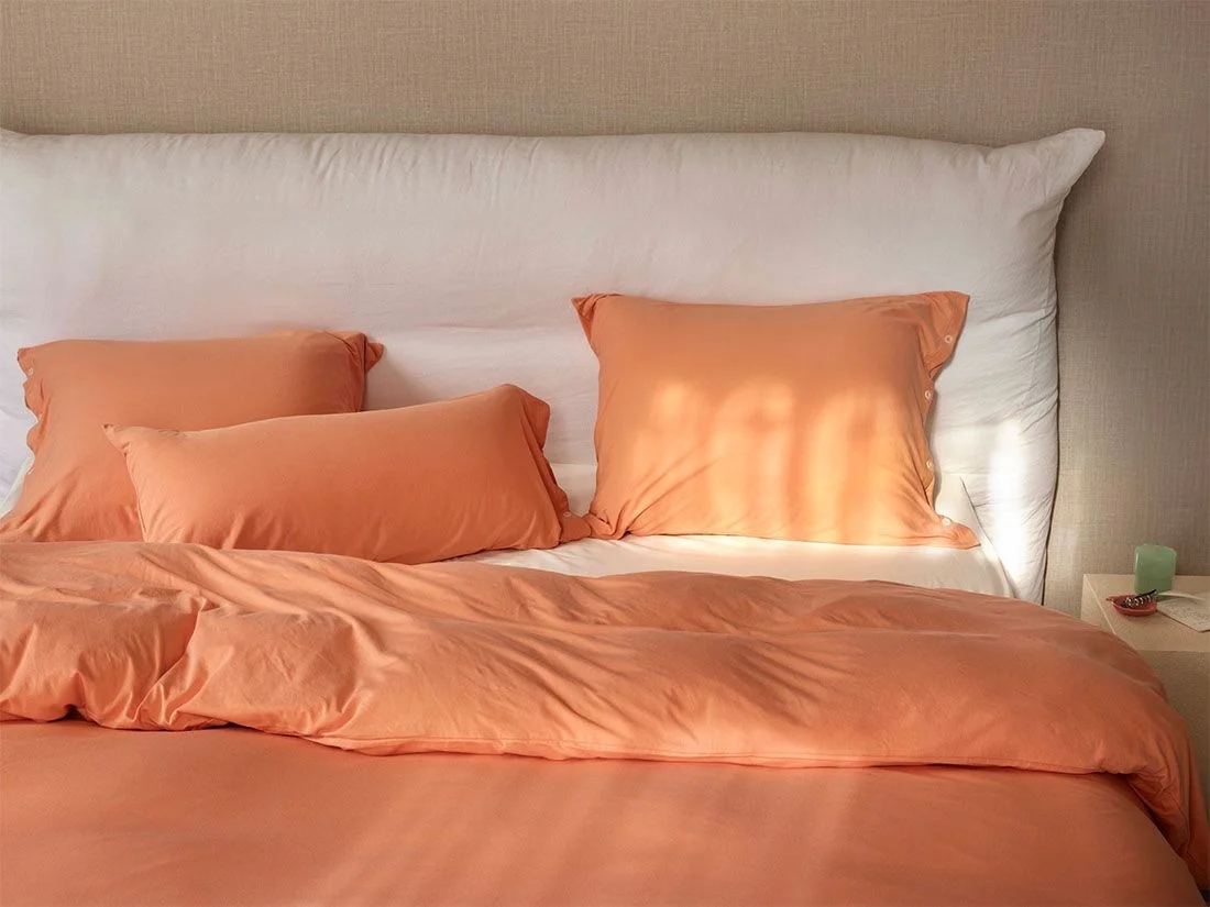 Dekbedovertrek jersey perfect peach